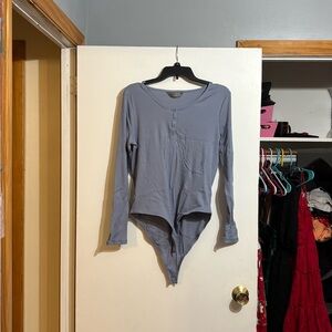 Primark Light Blue Button-Up Bodysuit